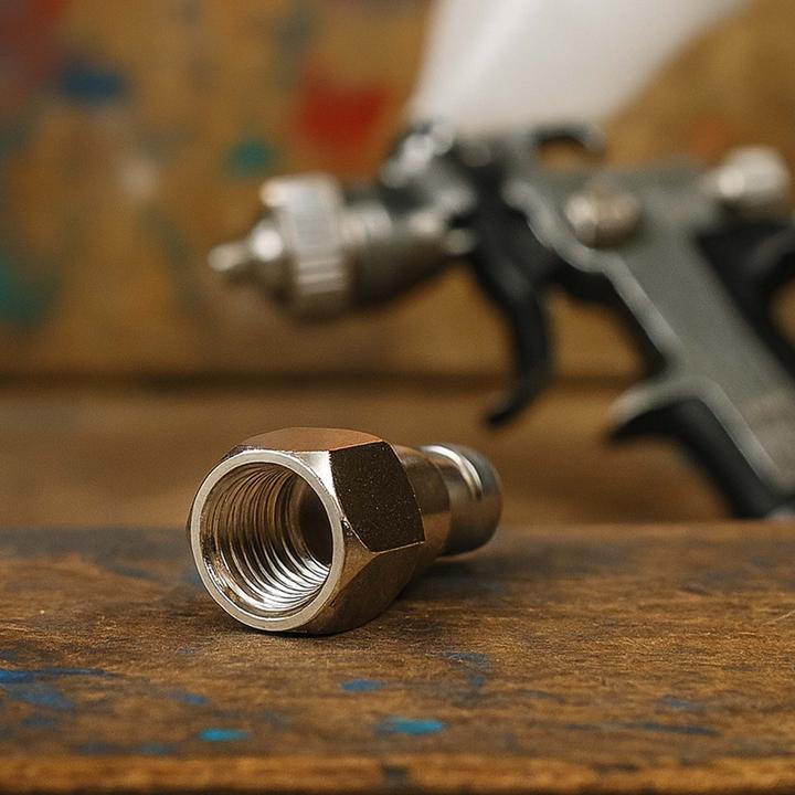 Produktbild Wiltec Airbrush Adapter 12,91 mm (1/4") IG Schnellkupplung 12 mm Druckluft Anschluss