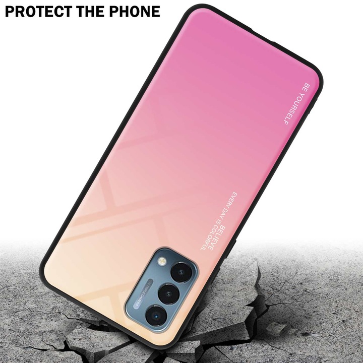Productafbeelding Cadorabo TPU 2 Kleuren Glazen Hoesje (OnePlus Noord N200 5G)