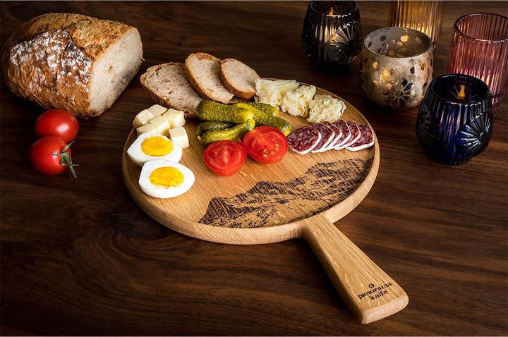 Produktbild Panorama Knife Holzbrett Eiger, Mönch, Jungfrau