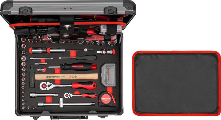 Actual product image Gedore Red red R46007138 ALLROUND tool set in aluminium case (138 pieces)