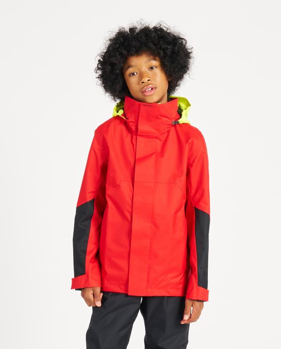 Produktbild Tribord Regenjacke Segeljacke Kinder wasserdicht winddicht - Sailing 300 rot/gelb (122)