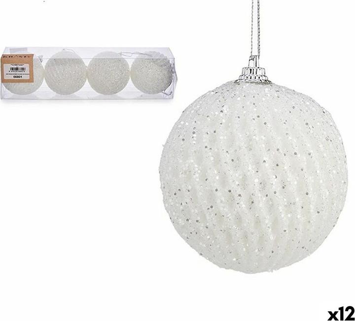 Produktbild Krist+ Weihnachtskugeln-Set Weiss polystyrol (12 Stück) (12 -teilig)