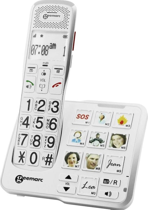 Produktbild Geemarc AMPLIDECT 595 PHOTO Schnurloses Seniorentelefon Anrufbeantworter, Foto-Tasten Beleuchtetes Display W