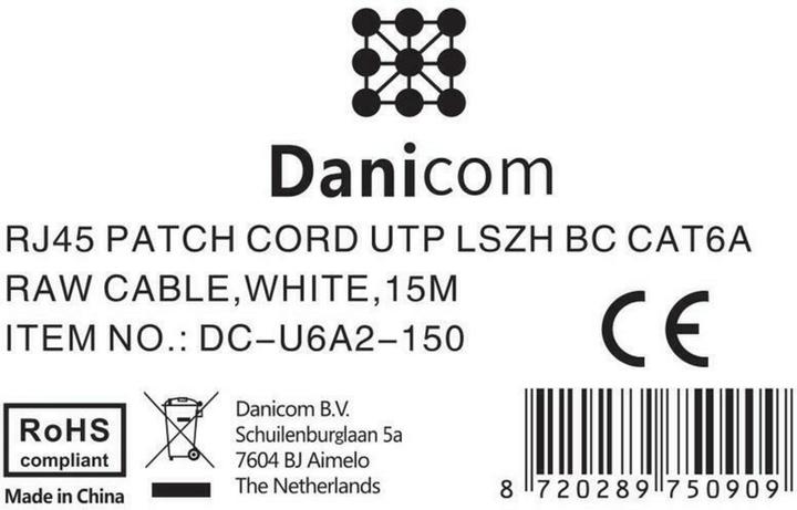 Produktbild Dsit CAT6a Netzwerkkabel 100% Kupfer (U/UTP, CAT6a, 15 m)