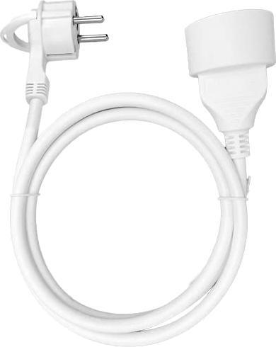 Actual product image MGA ORNO AE-13195 Extension cable with single socket and ONE flat plug PVC cable H03VV-F 2x0.7 (5 m)