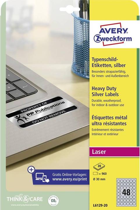 Produktbild Avery Typenschild-Etiketten
