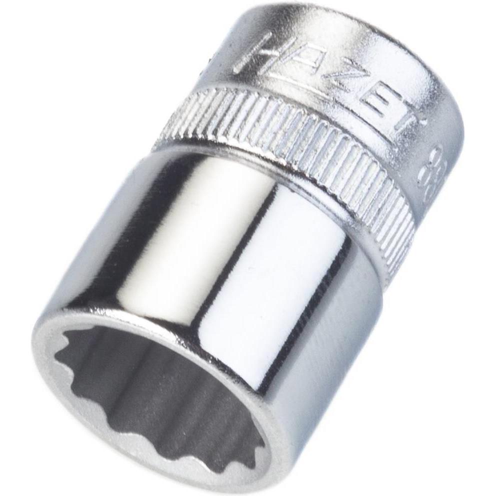 HAZET, Steckschlüssel + Stecknuss, Steckschlüsseleinsatz ∙ Doppelsechskant 880AZ-1/2 ∙ Vierkant10 mm (3/8 Zoll) ∙ Aussen...