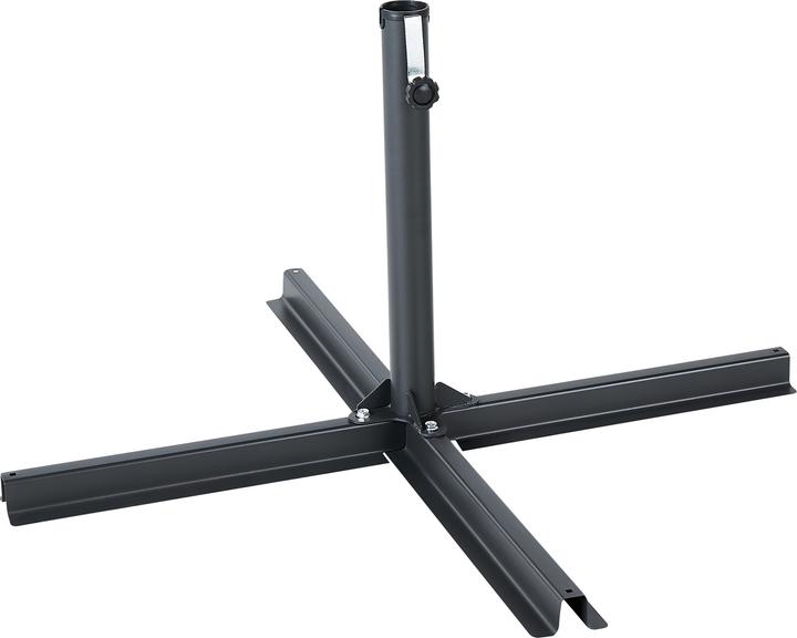 Actual product image Beliani Parasol stand black cross base 100 x 100 cm VICCHIO