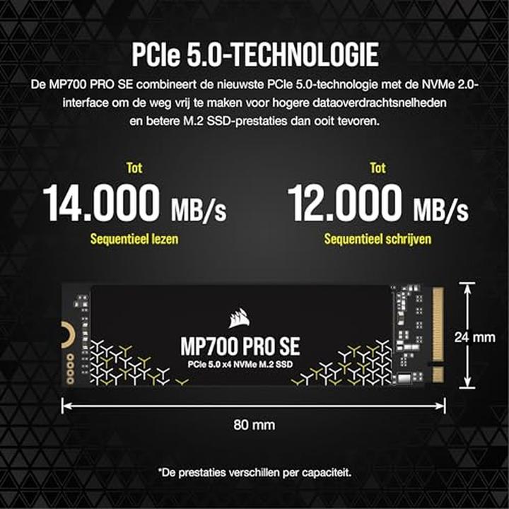 Image du produit Corsair MP700 PRO SE (4000 Go, M.2 2280)