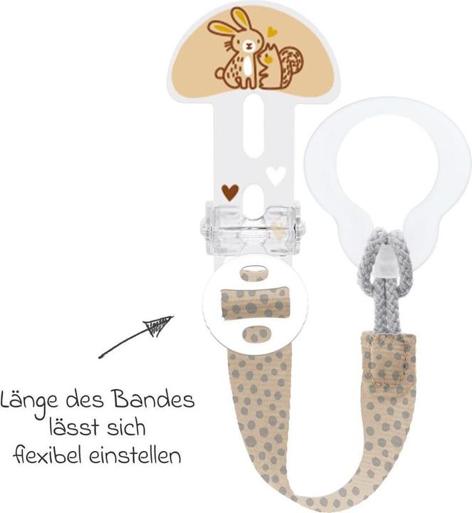 Actual product image MAM Schnullerketten Schnullerband Clip it! mit Cover - Hase (1 x, from birth)
