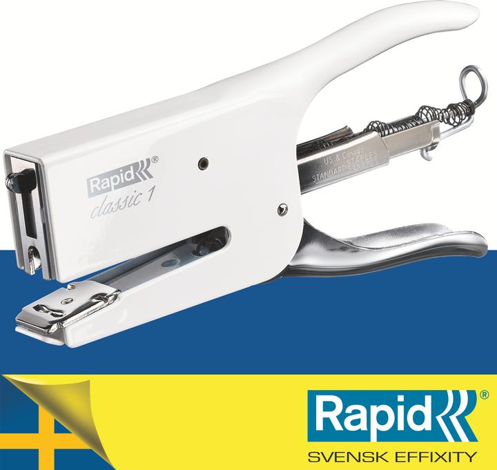 Immagine prodotto Rapid Pinza per graffare Classic K1 Retro Coconut Kiss, bianca (50 lamelle)