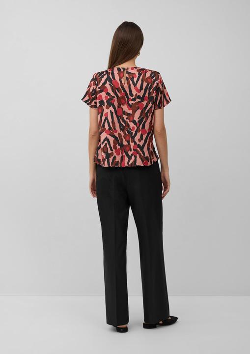 Immagine prodotto s.Oliver Bluse Kurzarm-Bluse mit Raffung und Blende (38)