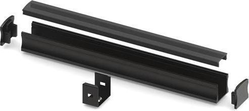 Produktbild LEDsON Slimline 15 mm - Aluminiumprofil Für Led-Streifen - Eloxiertes Aluminium - Schwarz - 2 m (200 cm, Indoor)