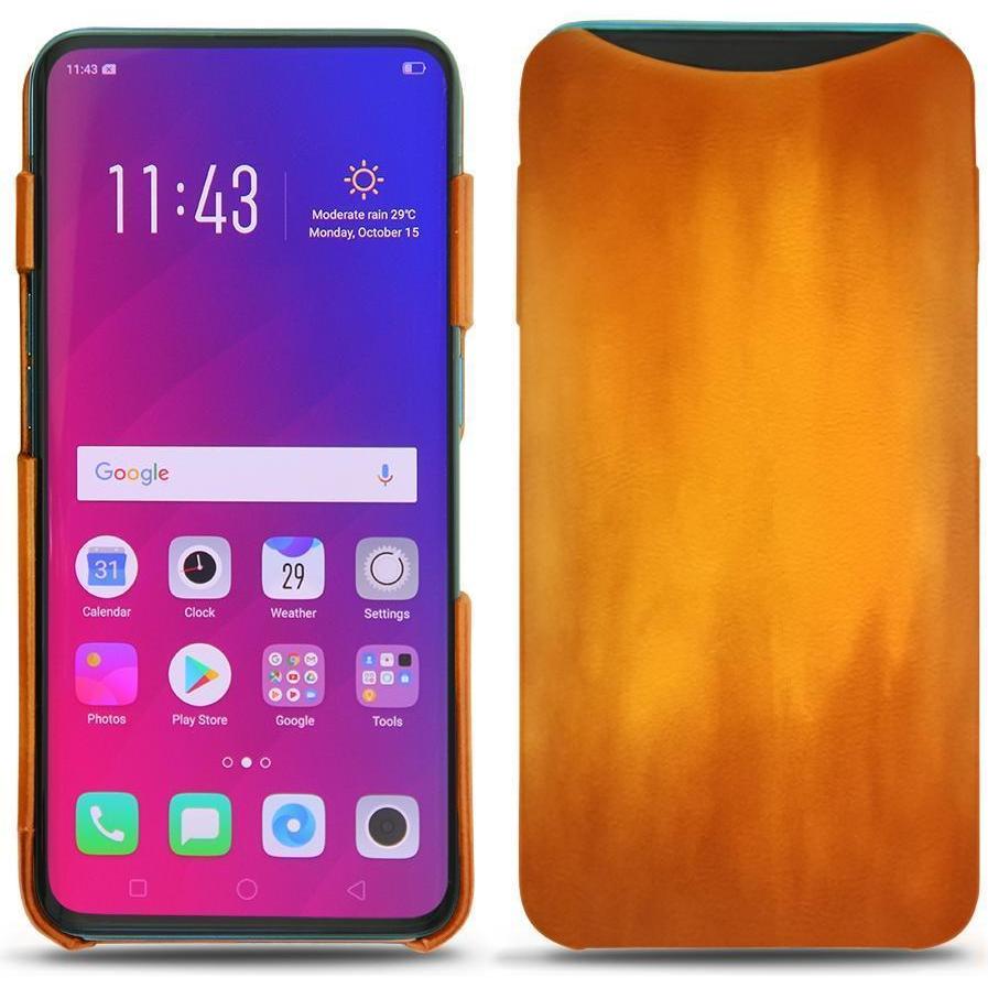 Noreve Lederschutzhülle (Oppo Find X), Smartphone Hülle, Orange