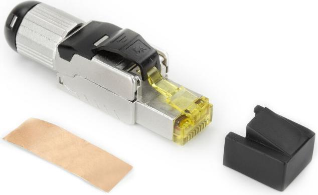 Actual product image ACT Field termination plug RJ45 CAT6A shielded, toolless, 4PPoE 100W