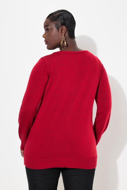 Immagine prodotto Ulla Popken Cardigan con lana pregiata, scollo a V e abbottonatura (46, 48)