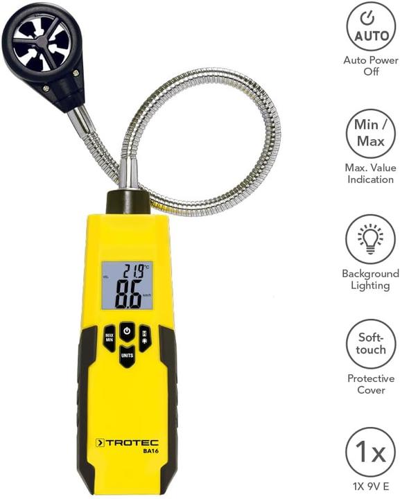 Actual product image Trotec Anemometer BA16 (1-30 m/s)