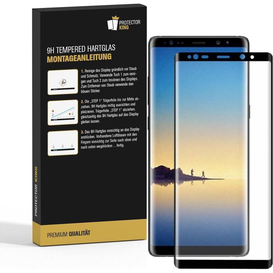 Thumbnail - Protectorking 2x echtes Tempered 9H Panzerhartglas 3D KLAR (2 Stück, Samsung Galaxy Note 8), Smartphone Schutzfolie