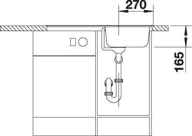 Actual product image Blanco Tipo 45 S (Fitted sink, 86 cm, 50 cm)