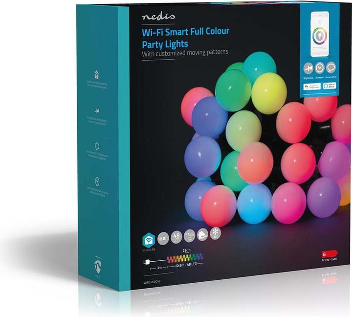 Actual product image Nedis SmartLife Decorative LED | Wi-Fi | RGB | 48 LED's | 10.80m | Android™ / IOS (10.80 m)