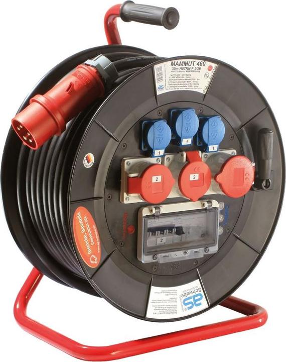As - Schwabe Kabeltrommel 30,00 m Zwart CEE-stekker 26105 (30 m, 6 mm²)