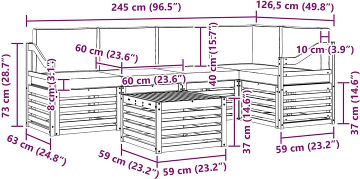 Produktbild vidaXL Outdoor-Sofa