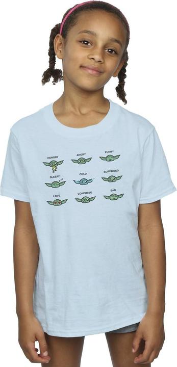 Actual product image Star Wars Girls Mandalorian Grogu Mood Cotton T-Shirt (140, 146)
