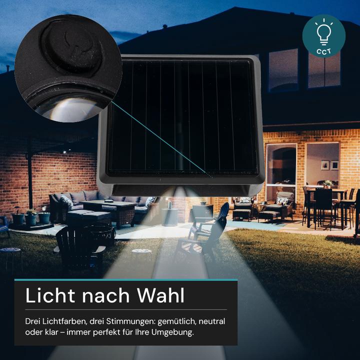 Produktbild Luxula Solar Wandleuchte Aussen, 1-flg, CCT, IP54 (18 lm, IP54)