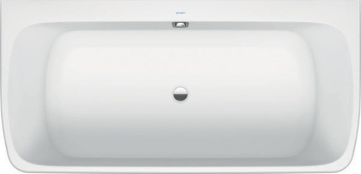 Duravit Vasca da bagno Qatego, pre-muro, 1800x800x600 mm, DuraSolid, 2 guide posteriori, bianco opac (90 cm, 180 cm)