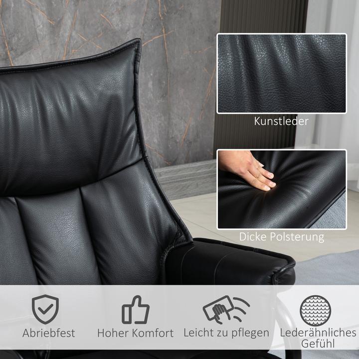 Immagine prodotto Homcom Poltrona relax con funzione reclinabile e sgabello