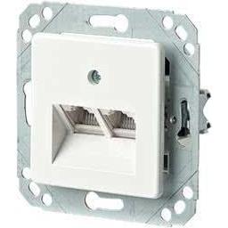 Metz Connect Anschlussdose IAE Design 2x8(4) UPK Cat3 m. Schraubklemme rw 130040112-I, Telefon Zubehör