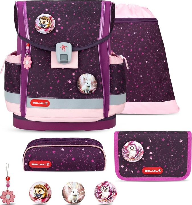 Produktbild Belmil CLASSY Plus Schulrucksack-Set Magical Stars (19 l)