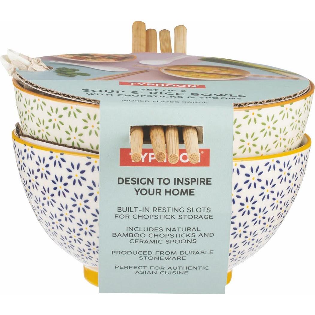 Thumbnail - Typhoon Reis-/Suppenschüssel-Set, Schüssel + Schale, Mehrfarbig