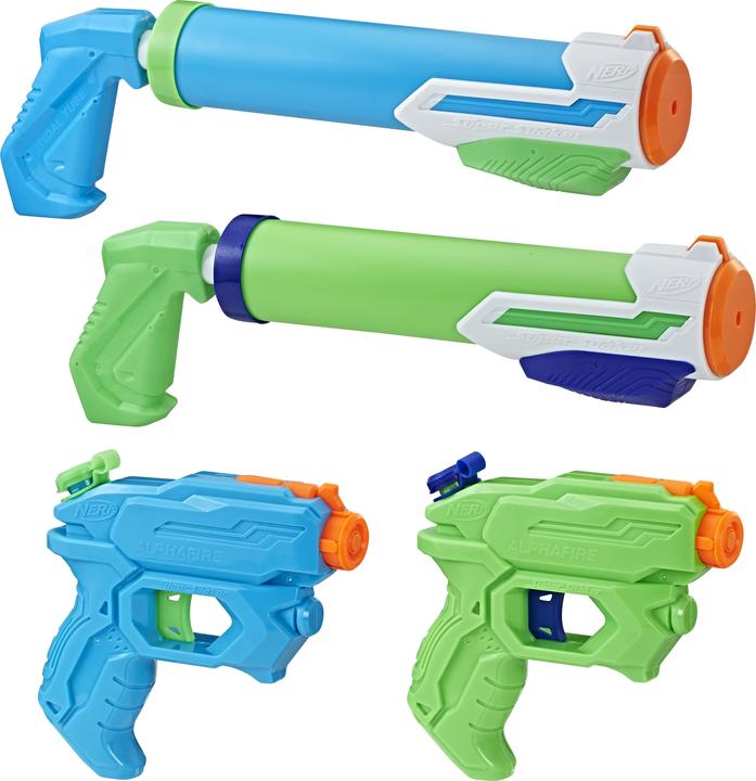 Nerf Super Soaker 4er Party Pack (Tank Integriert)