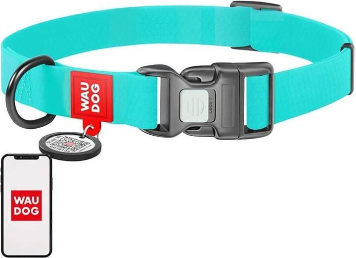 Immagine prodotto Waudog Collare impermeabile incandescente per cani con passaporto QR 40 mm di larghezza, 46-70 cm (40, Cane, Generale)