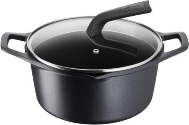 Lagostina Aroma Deep casserole 2 handles Lid (Pot, Cast iron)
