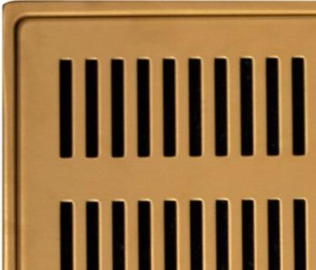 Produktbild Purus ramme/rist PVD messing RIB 150 x 150 mm