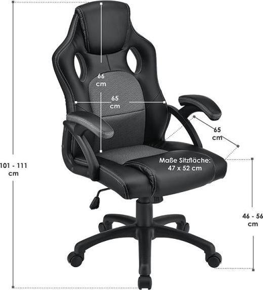 Actual product image Juskys Racing office chair Montreal