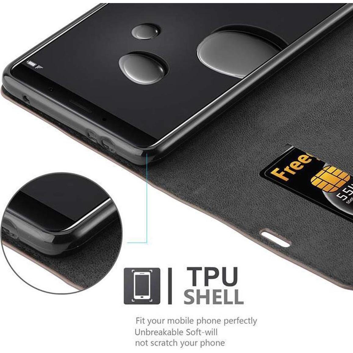 Thumbnail - Cadorabo Book Invisible Magnet Cover (Huawei Mate 10), Smartphone Hülle, Braun