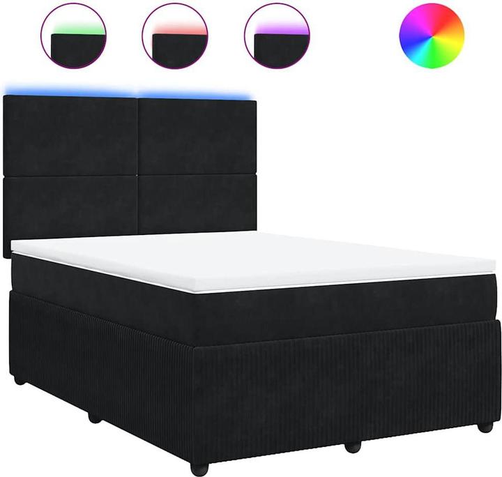 Actual product image vidaXL Bo x spring bed with mattress 160 x 200 cm velvet (160 x 200 cm)