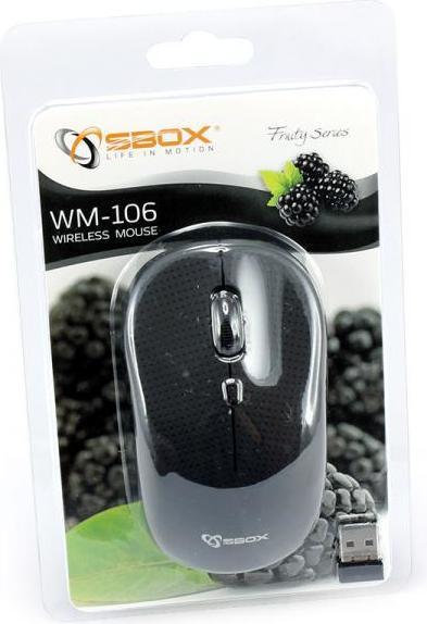 Immagine prodotto Sbox Mouse ottico senza fili WM-106 nero (Senza fili)