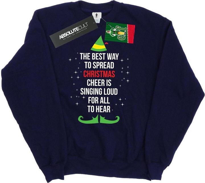 Elf Christmas Cheer Text Sweatshirt (S)