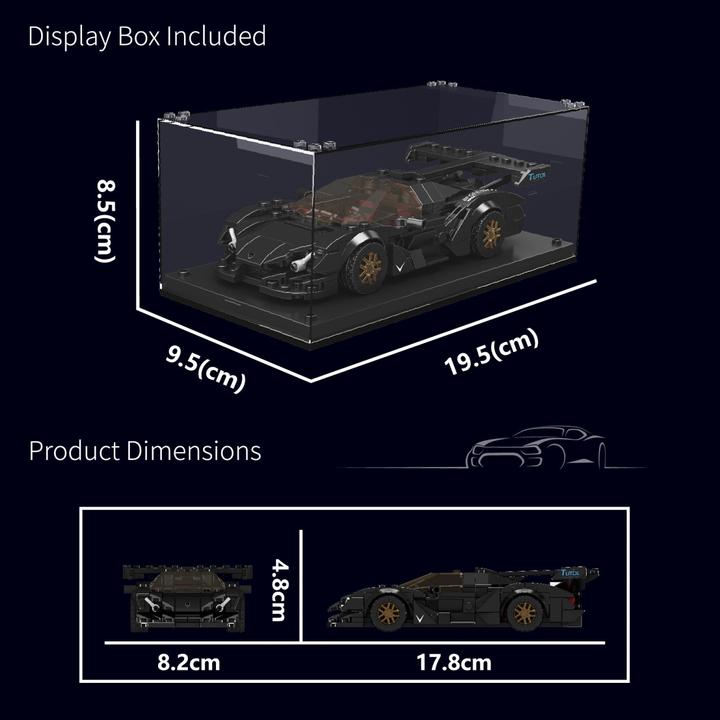 Actual product image Mould King Apollo IE Supercar with display box