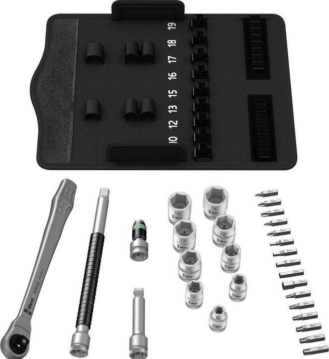 Actual product image Wera 8100 SB 8 Zyklop Metal Ratchet Set (19 mm, 18 mm, 17 mm, 13 mm, 10 mm, 12 mm, 16 mm, 15 mm)