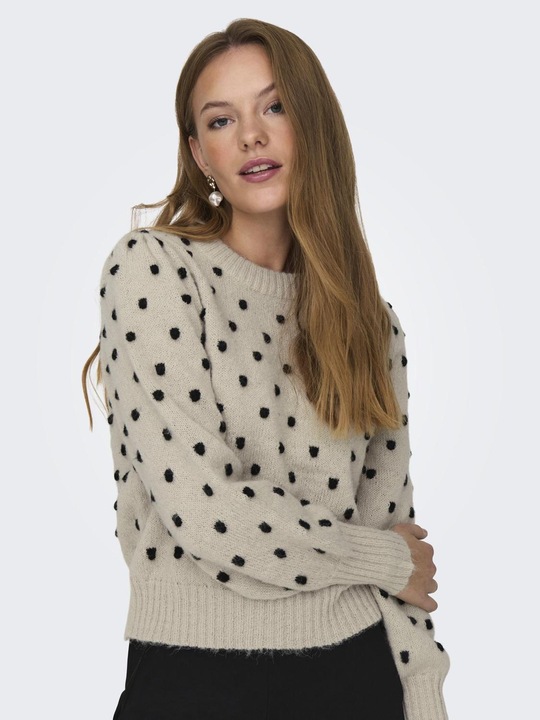 Image du produit JdY JDYSIGRID LIFE L/S ONECK PUFFDOT PUL KNT Pull en maille (XS)