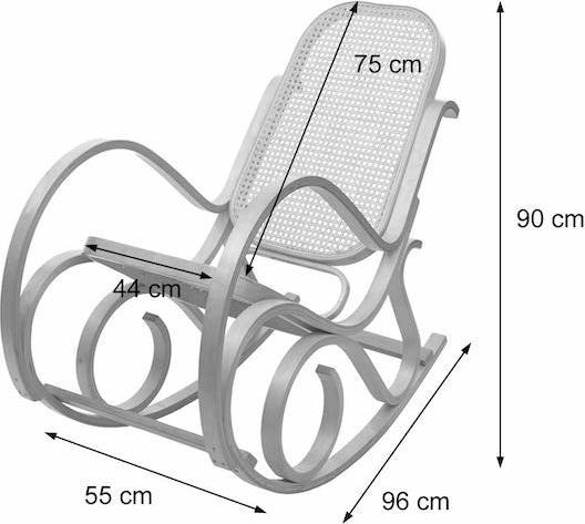 Produktbild Swisshandel24 Schaukelstuhl, Schwingsessel Fernsehsessel, Massiv-Holz - Eiche-Optik, Stoff/Textil grün
