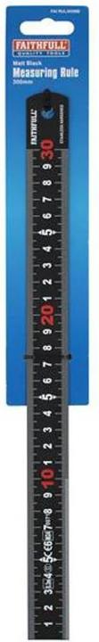 Immagine prodotto Faithfull Messlatten Mattschwarzer Edelstahl (30 cm, Acciaio)