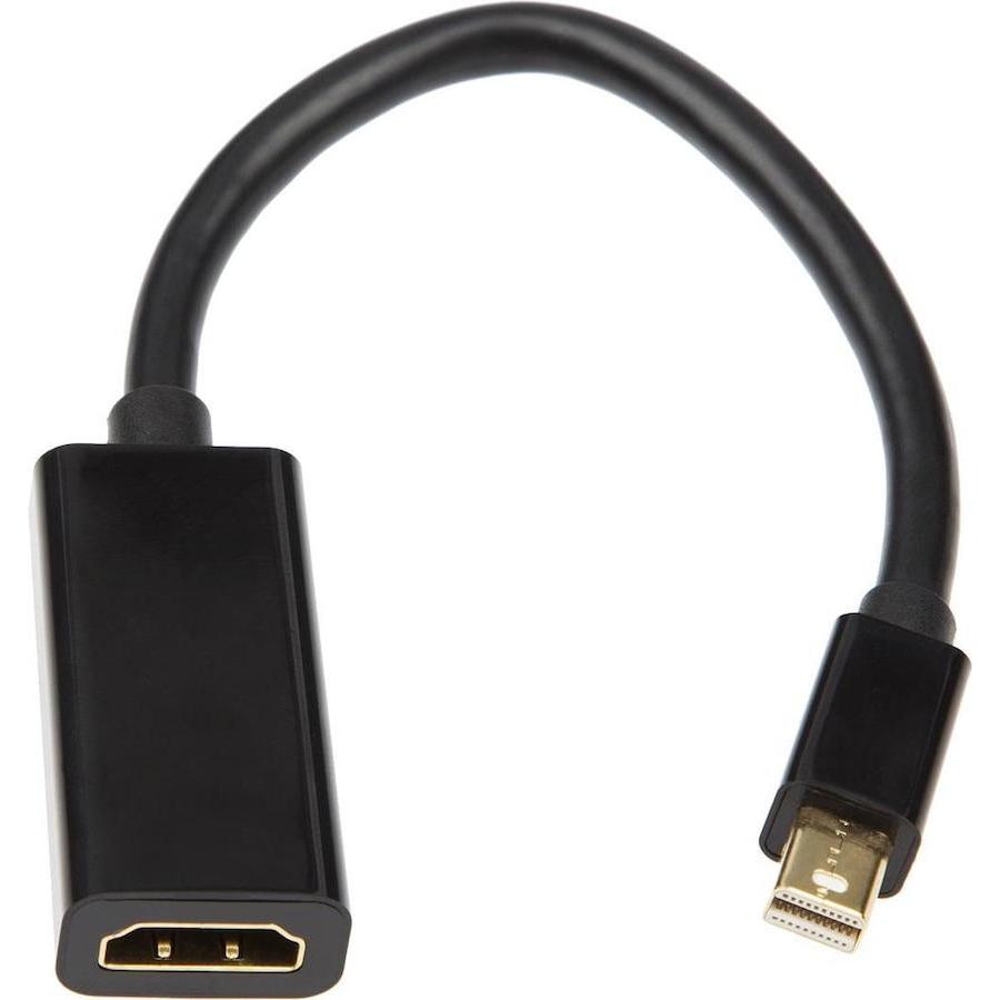 Iiglo MiniDP til HDMI Adapter 5cm (sort) (HDMI, 5 cm), Adattatore dati + video, Nero