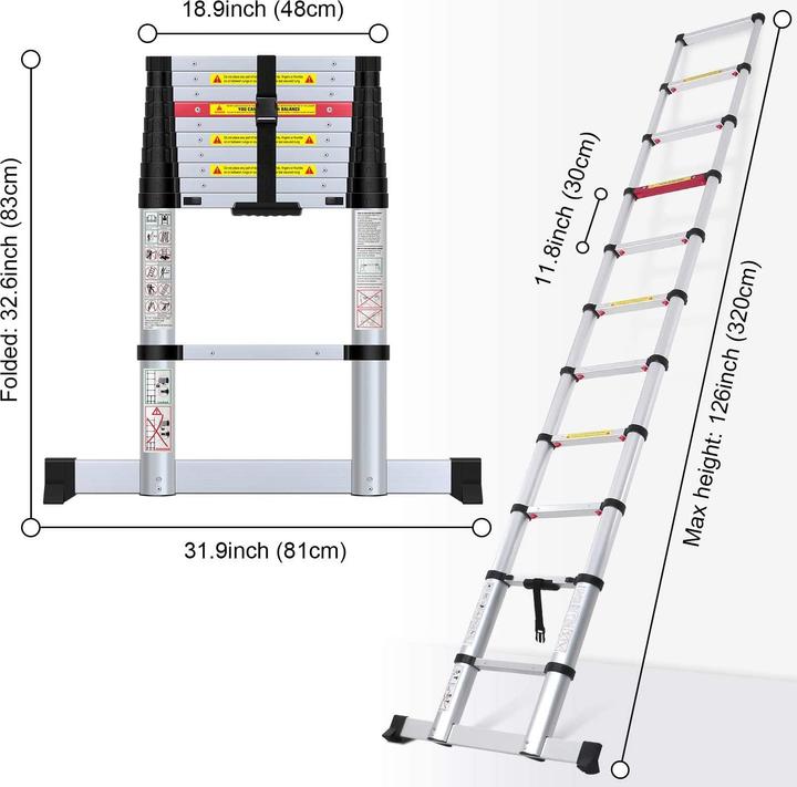 Produktbild Wolfwise Teleskopleiter 3.2m, bis 150Kg (Teleskopleiter)