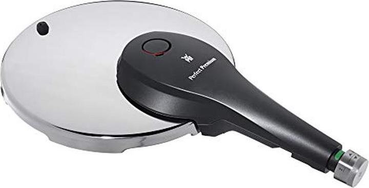 Produktbild WMF Schnellkochtopf 8,5l Dampfkochtopf Perfect Premium Induktion Edelstahl 18/10 (22 cm, Dampfkochtopf, Edelstahl)